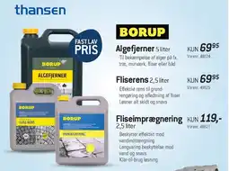 Thansen BORUP udendørspleje (alge-, fliserens og imprægnering) tilbud