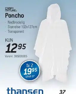 Thansen Poncho (transparent) tilbud
