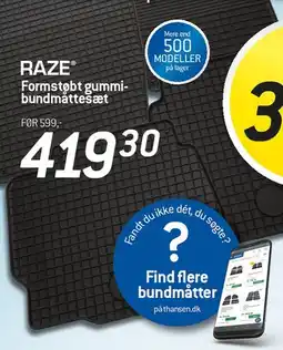 Thansen Formstøbt gummi- bundmåttesæ tilbud