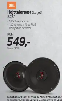 Thansen Højtalersæt Stage3 5.25 tilbud