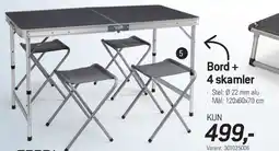 Thansen Bord + 4 skamler tilbud