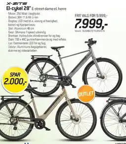Thansen X-ZITE El-cykel 28 E-street (dame/herre) tilbud
