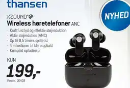 Thansen Xzound Wireless høretelefoner (ANC) tilbud