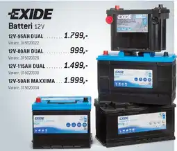Thansen EXIDE - Batteri 12V tilbud