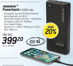 Thansen Powerbank 27.000 mAh tilbud