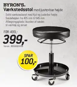 Thansen BYRON'S Værkstedsstol med justerbar højde tilbud