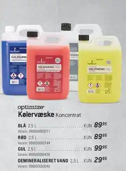 Thansen optimize Kølervæske Koncentrat (flere varianter) tilbud