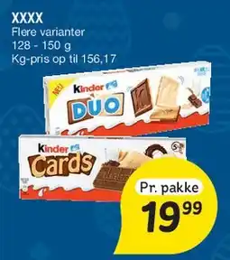 Fakta Tyskland Kinder (Cards / Duo) - flere varianter tilbud
