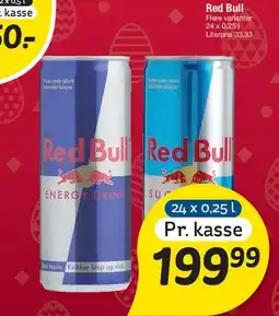 Fakta Tyskland Red Bull (24 x 0,25 l) tilbud