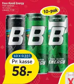 Fakta Tyskland Faxe Kondi Energy (10 x 0,33 l) tilbud