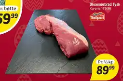 Fakta Tyskland Oksemørbrad Tysk tilbud