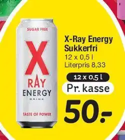 Fakta Tyskland X-Ray Energy Sukkerfri (12 x 0,5 l) tilbud