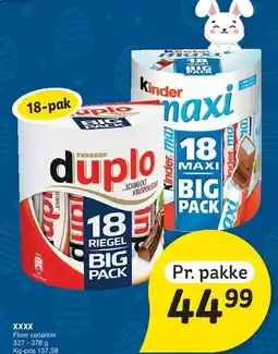 Fakta Tyskland Duplo 18-pak / Kinder Maxi 18-pak tilbud