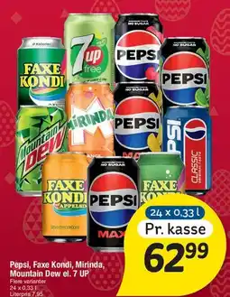 Fakta Tyskland Pepsi, Faxe Kondi, Mirinda, Mountain Dew eller 7 UP tilbud
