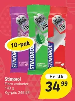 Fakta Tyskland Stimorol (10-pak) tilbud