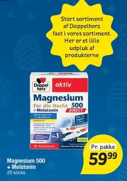 Fakta Tyskland Magnesium 500 + Melatonin tilbud