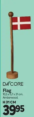 Din Isenkræmmer DÅ'CORE Flag (bordflag på fod) tilbud