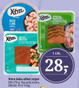 Dagli'Brugsen Xtra laks eller rejer tilbud