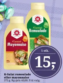 Dagli'Brugsen K-Salat remoulade eller mayonnaise tilbud