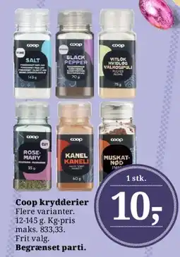Dagli'Brugsen Coop krydderier tilbud