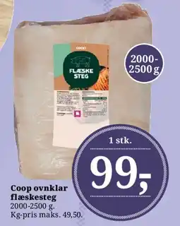 Dagli'Brugsen Coop ovnklar flæskesteg tilbud