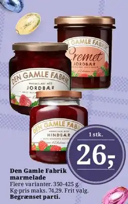 Dagli'Brugsen Den Gamle Fabrik marmelade tilbud