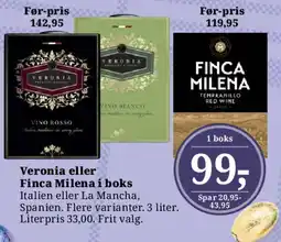 Dagli'Brugsen Veronia eller Finca Milena i boks tilbud