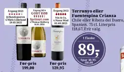 Dagli'Brugsen Terrunyo eller Fuentespina Crianza tilbud
