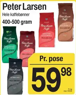 ABC Lavpris Peter Larsen - Hele kaffebønner tilbud