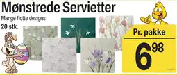 ABC Lavpris Mønstrede Servietter tilbud