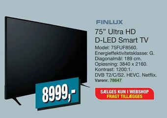 Harald Nyborg 75" Ultra HD D-LED Smart TV tilbud