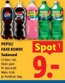 Lidl PEPSI/ FAXE KONDI Sodavand tilbud