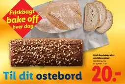 Lidl Groft hvedebrød eller solsikkerugbrød tilbud