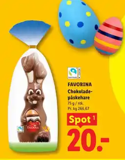 Lidl FAVORINA Chokolade- påskehare tilbud