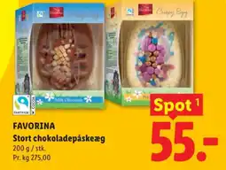 Lidl FAVORINA Stort chokoladepåskeæg tilbud