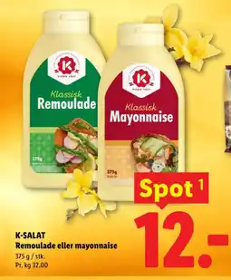 Lidl K-SALAT Remoulade eller mayonnaise tilbud