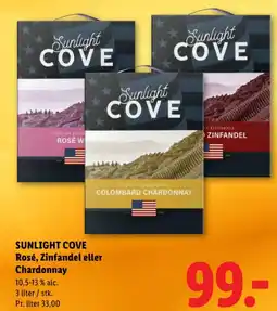 Lidl SUNLIGHT COVE Rosé, Zinfandel eller Chardonnay tilbud