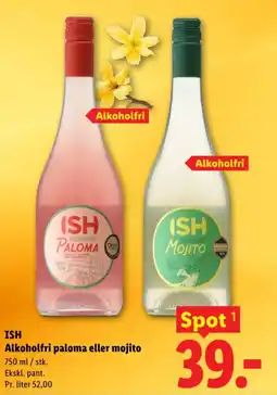 Lidl ISH Alkoholfri paloma eller mojito tilbud