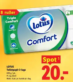 Lidl LOTUS Toiletpapir 3-lags tilbud