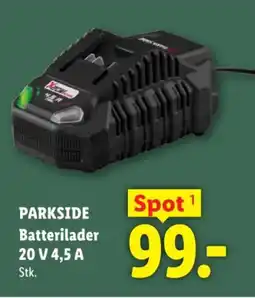 Lidl PARKSIDE Batterilader 20 V 4,5 A tilbud