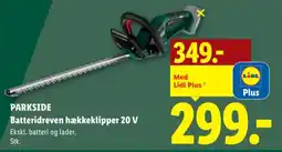 Lidl PARKSIDE Batteridreven hækkeklipper 20 V tilbud
