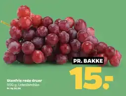 Netto Stenfrie røde druer tilbud