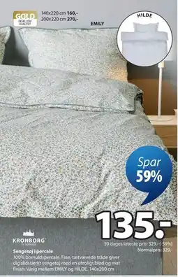 JYSK Sengetøj i percale tilbud