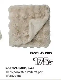 JYSK KORNVALMUE plaid tilbud