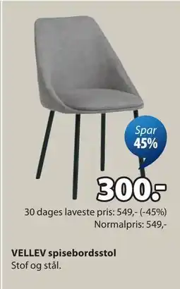 JYSK VELLEV spisebordsstol tilbud