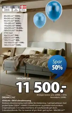 JYSK JOSELVA + EKSO elevationsseng tilbud