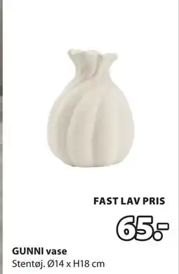 JYSK GUNNI vase tilbud