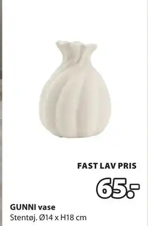 JYSK GUNNI vase tilbud