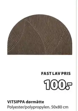 JYSK VITSIPPA dørmåtte tilbud