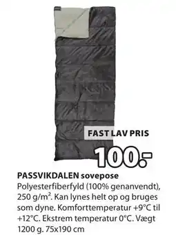 JYSK PASSVIKDALEN sovepose tilbud